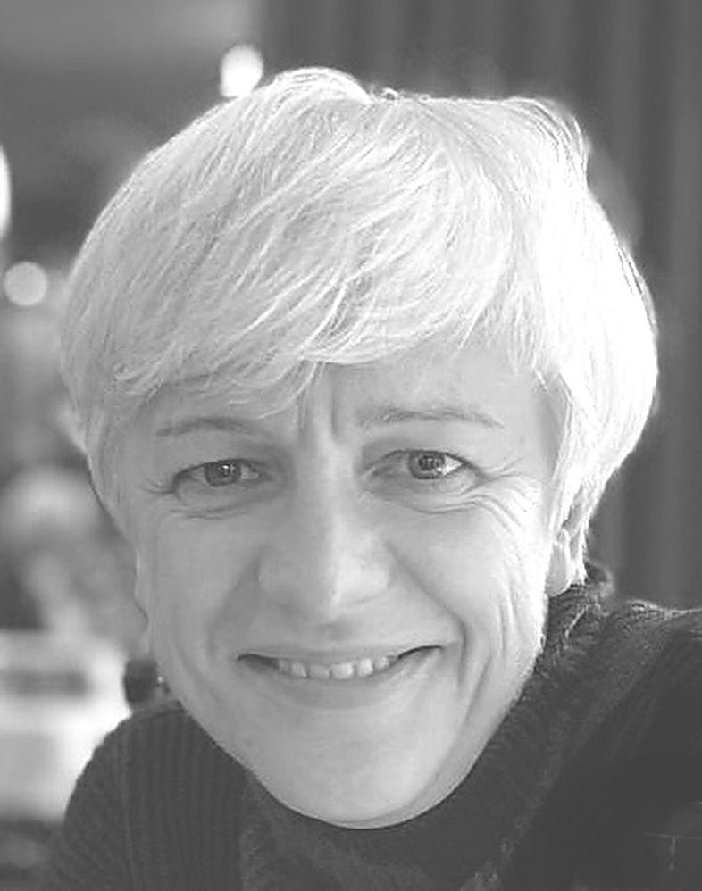 Oksana Sivokobilska, black-and-white portrait